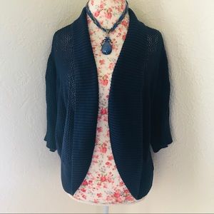 Torrid Navy Blue Waffle Knit Shawl